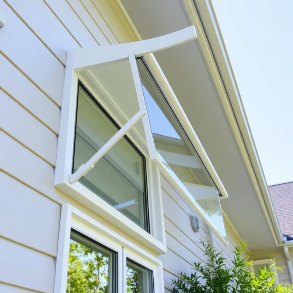 Awning window installed on a modern home